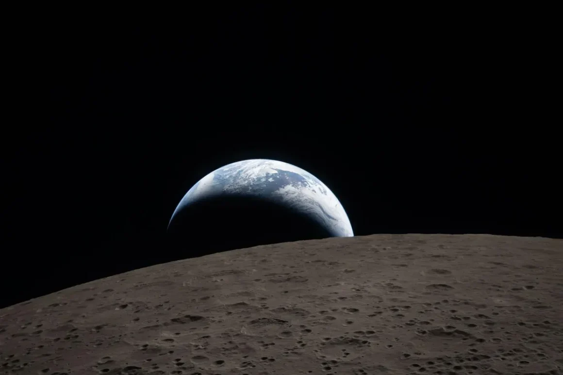 Artemis II Earthset image showing Earth dropping behind the Moon during NASA’s lunar flyby