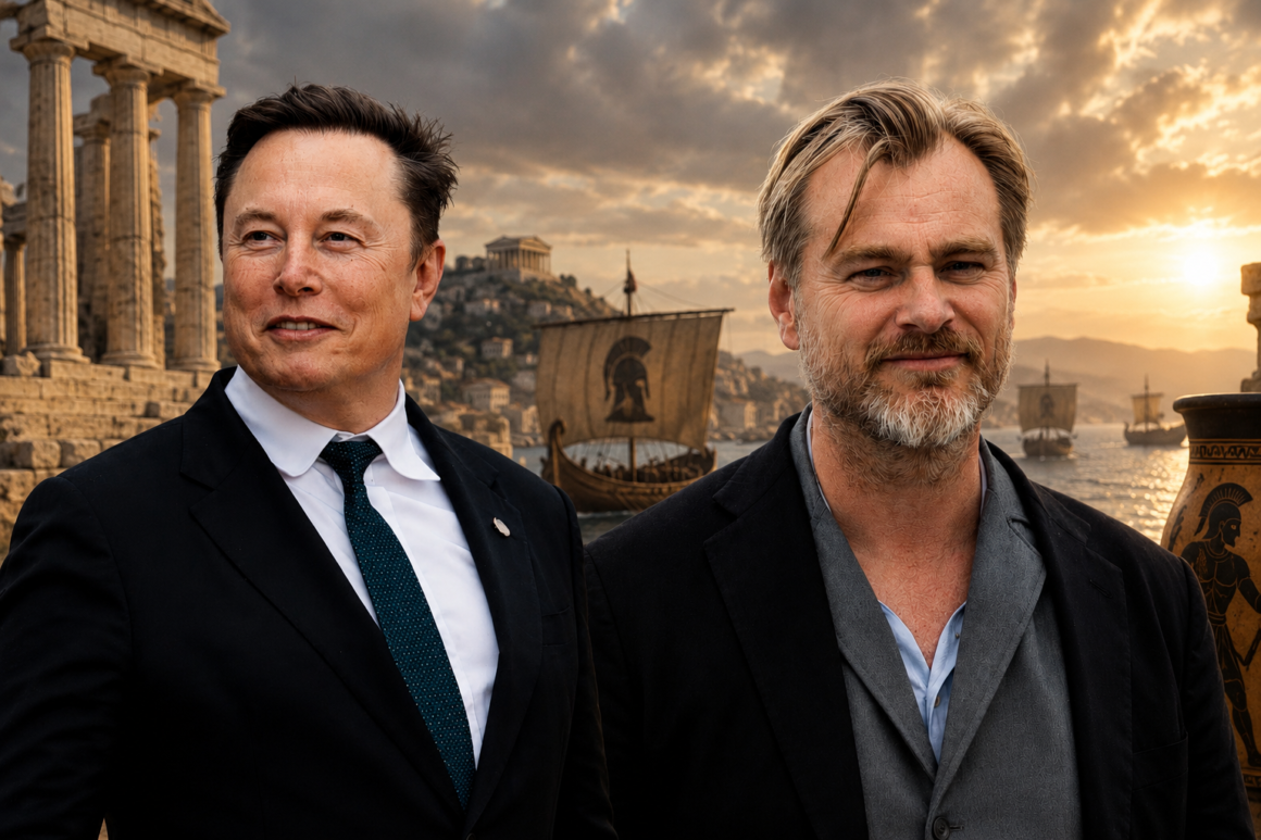 Elon Musk and Christopher Nolan connected to Nolan’s Odyssey casting debate over Helen of Troy.